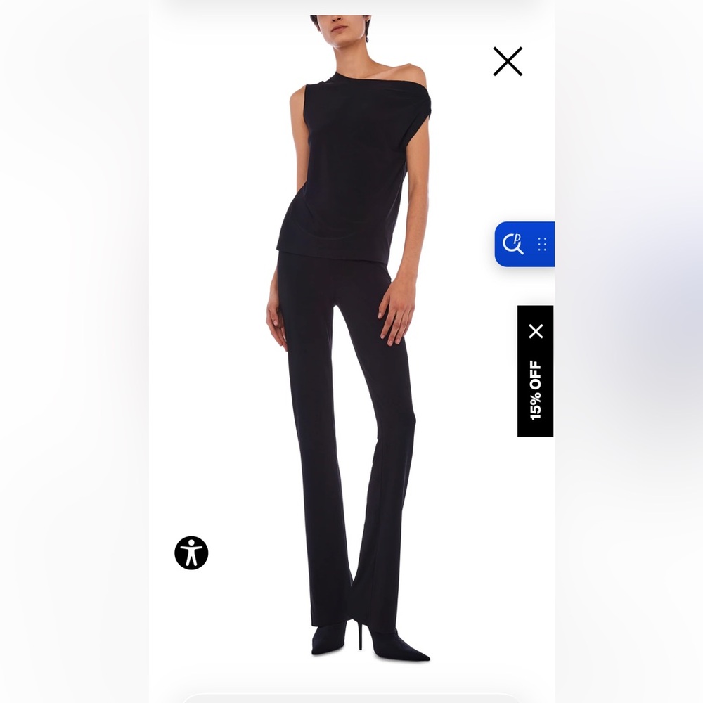 NWT Norma Kamali Sleek Black Boot Pant